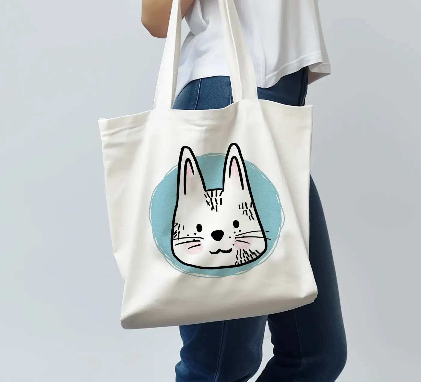 Hare tote bag by miriamkross-kids