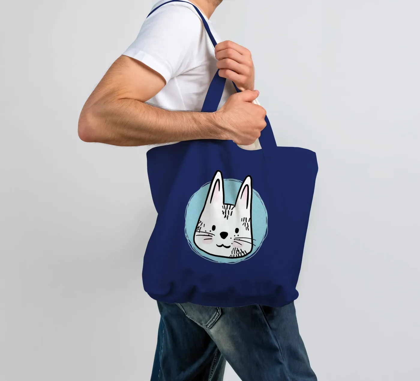 Hare tote bag by miriamkross-kids