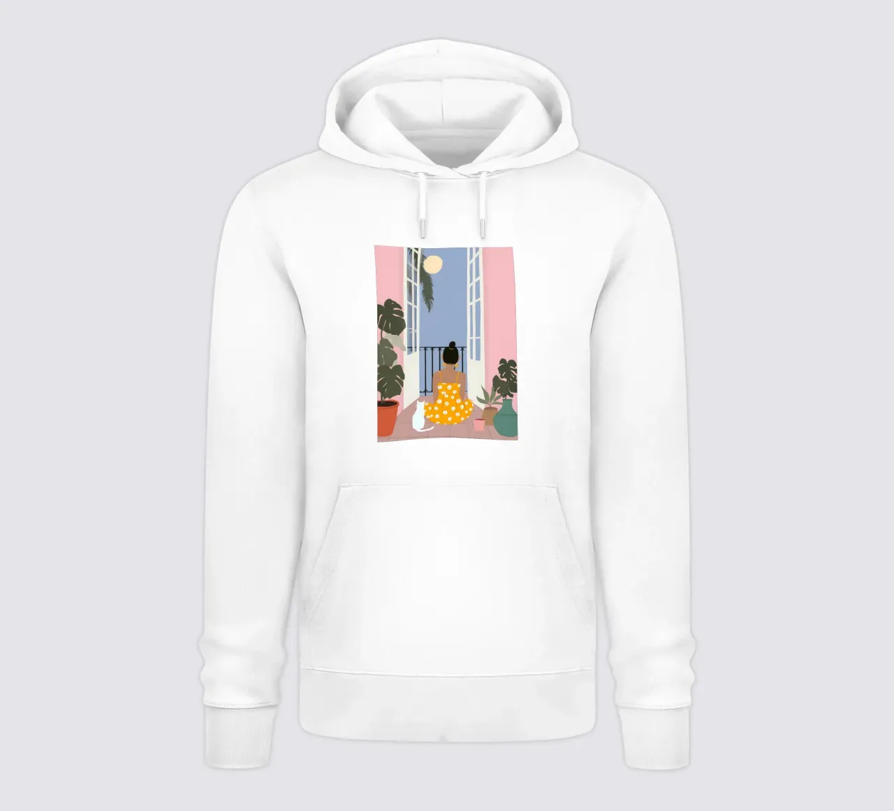 Moonlight Pause felpa con cappuccio da Vibrant Berry Studio