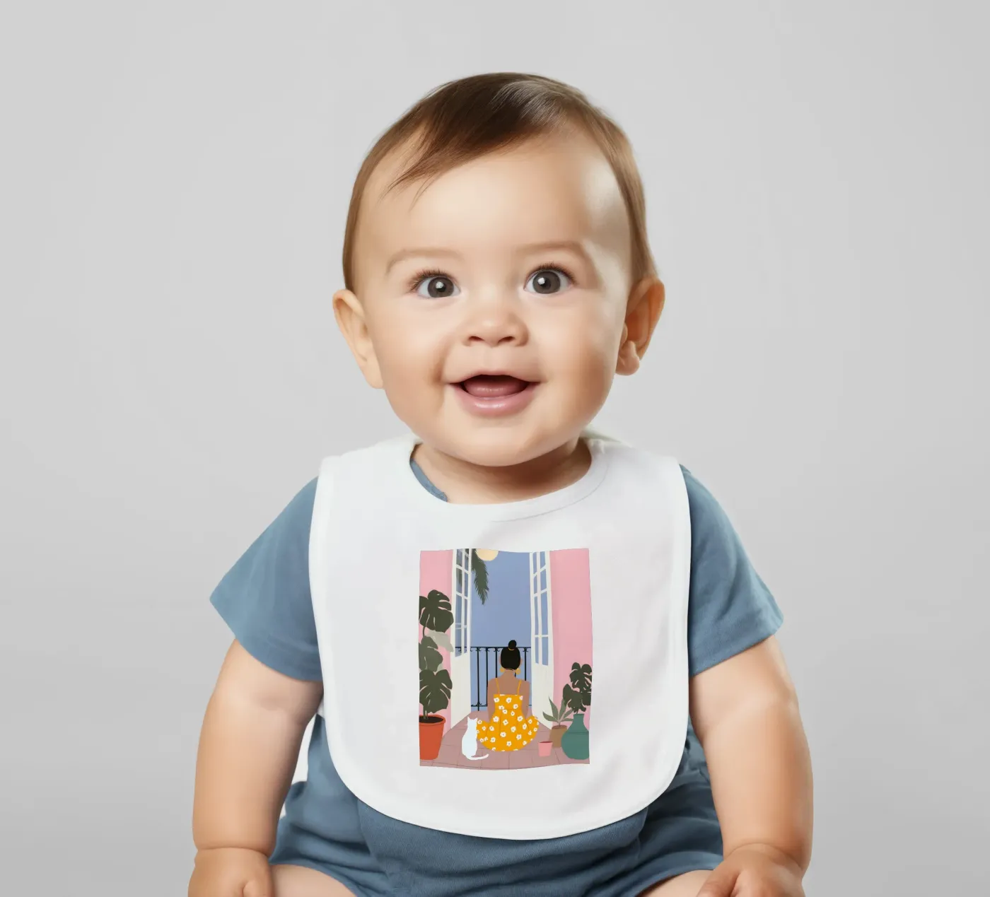 Moonlight Pause bavoir de Vibrant Berry Studio