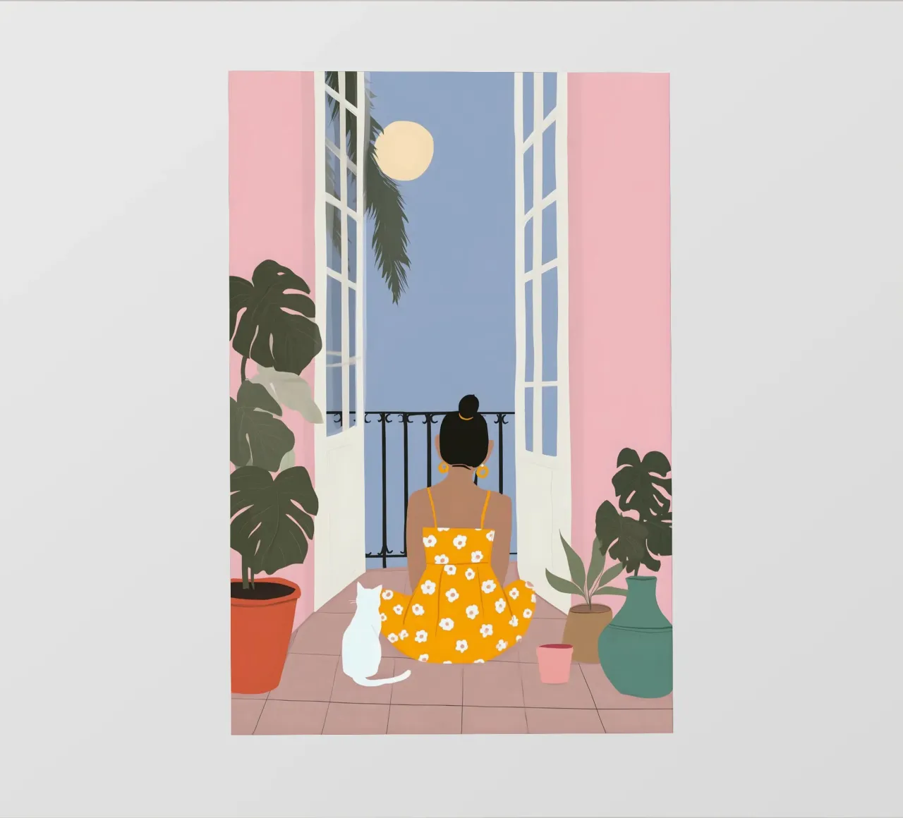 Moonlight Pause fotobehang van Vibrant Berry Studio