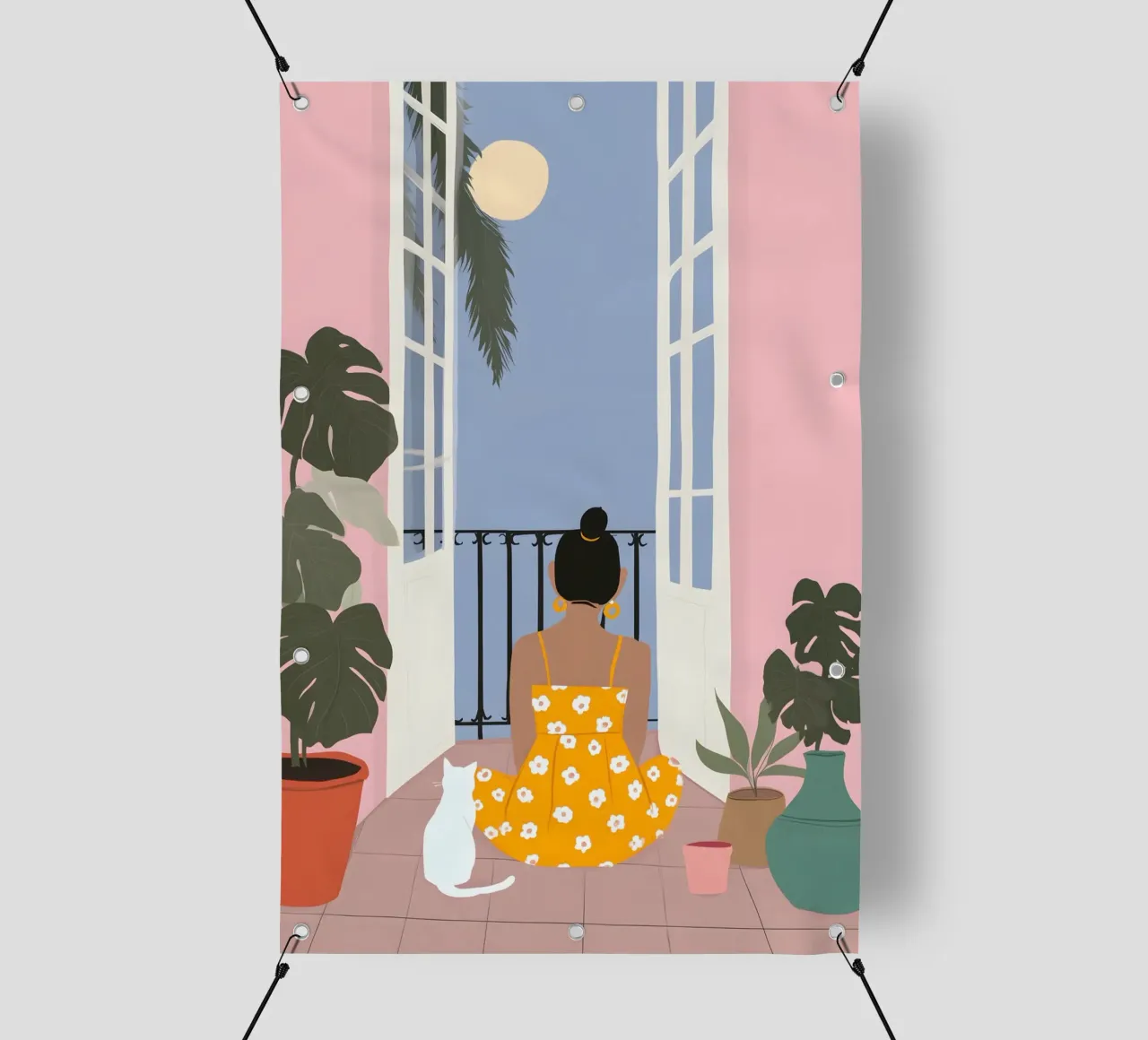 Moonlight Pause telo in pvc da Vibrant Berry Studio