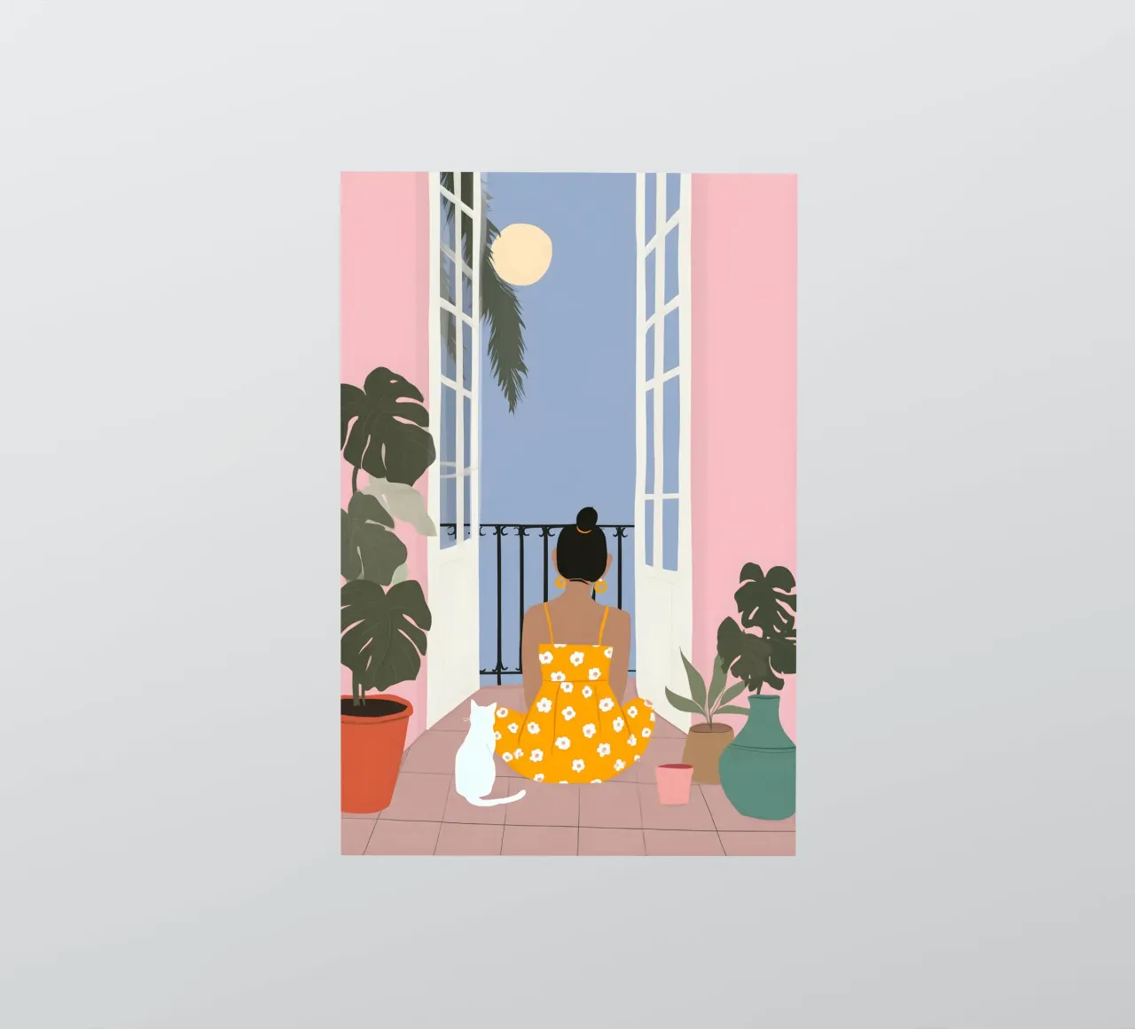 Moonlight Pause sticker van Vibrant Berry Studio