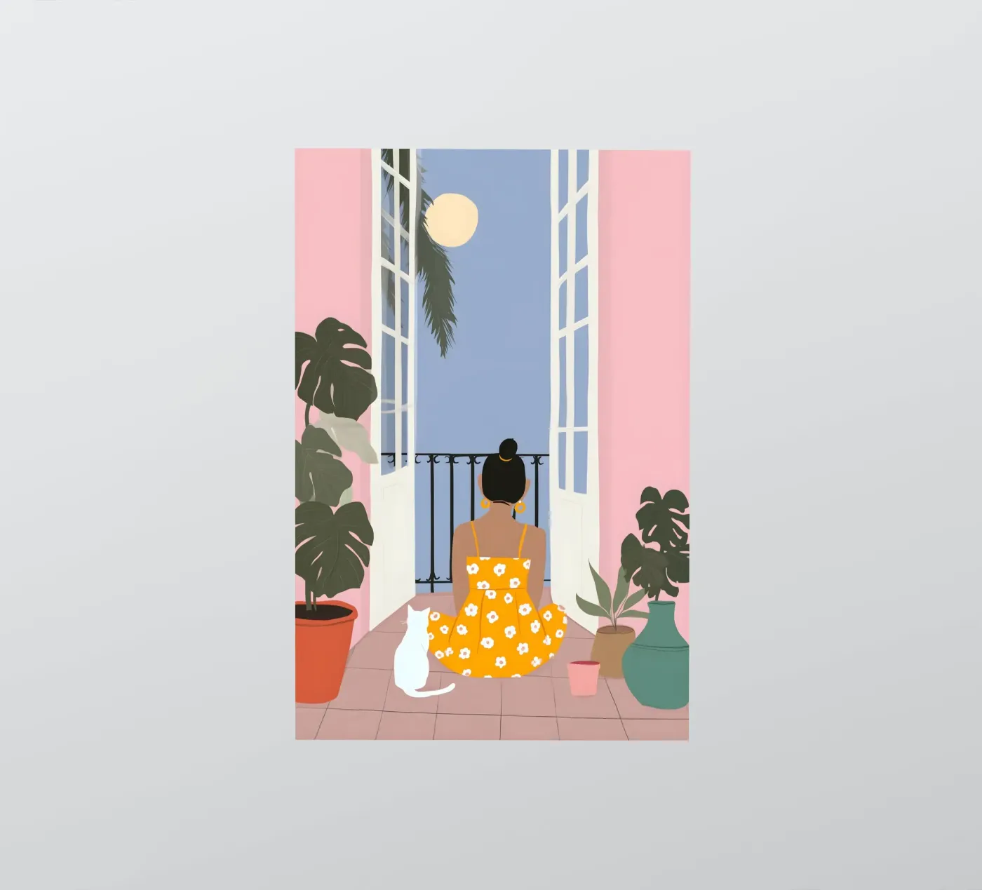 Moonlight Pause Sticker von Vibrant Berry Studio