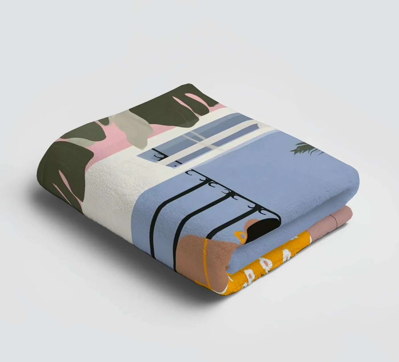 Moonlight Pause towel by Vibrant Berry Studio