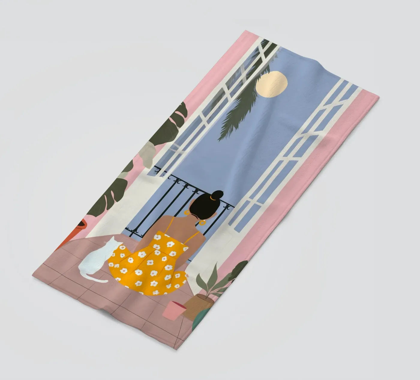 Moonlight Pause Strandtuch von Vibrant Berry Studio