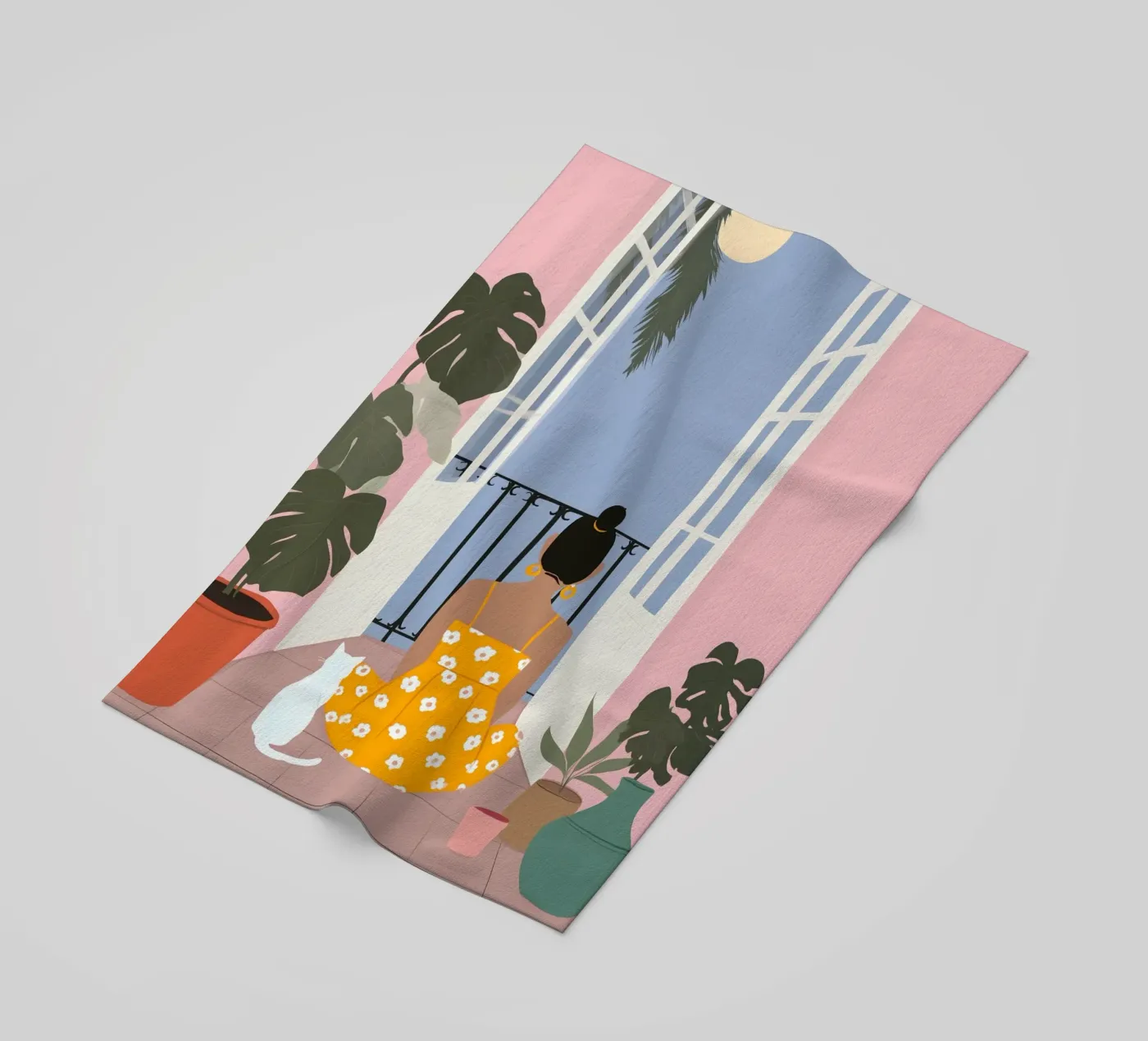 Moonlight Pause Strandtuch von Vibrant Berry Studio