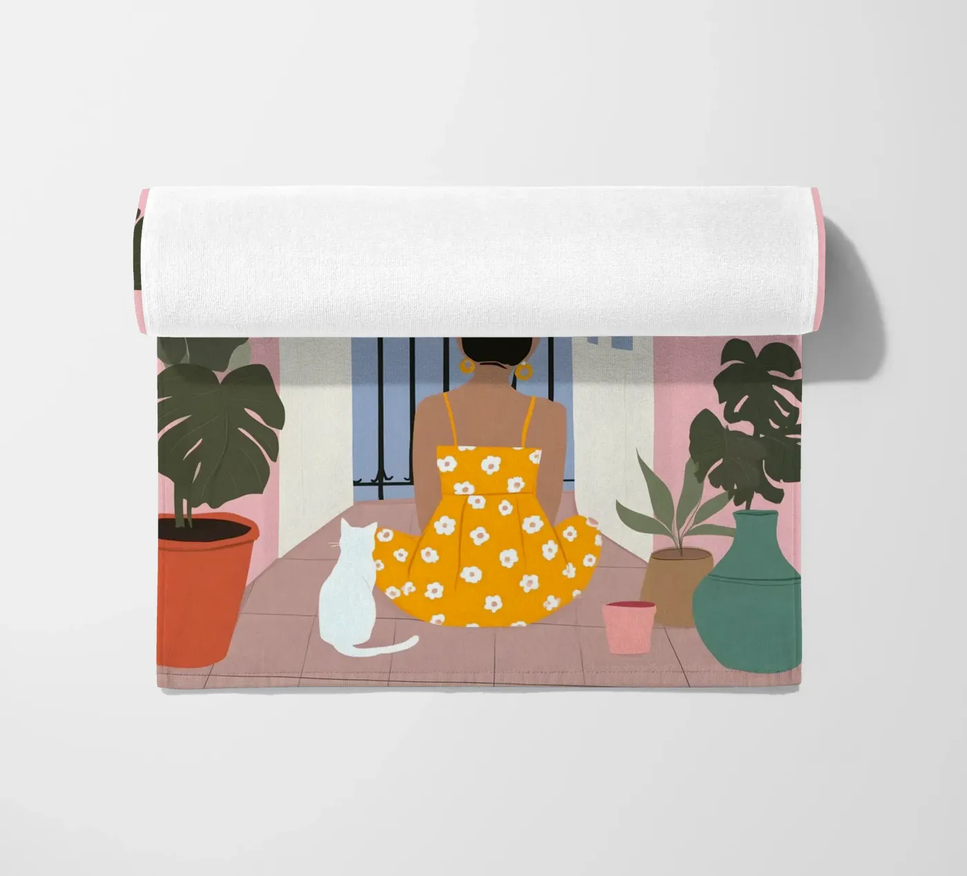 Moonlight Pause Strandtuch von Vibrant Berry Studio