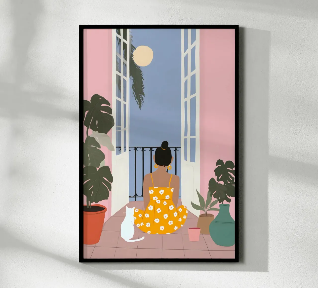 Moonlight Pause poster van Vibrant Berry Studio