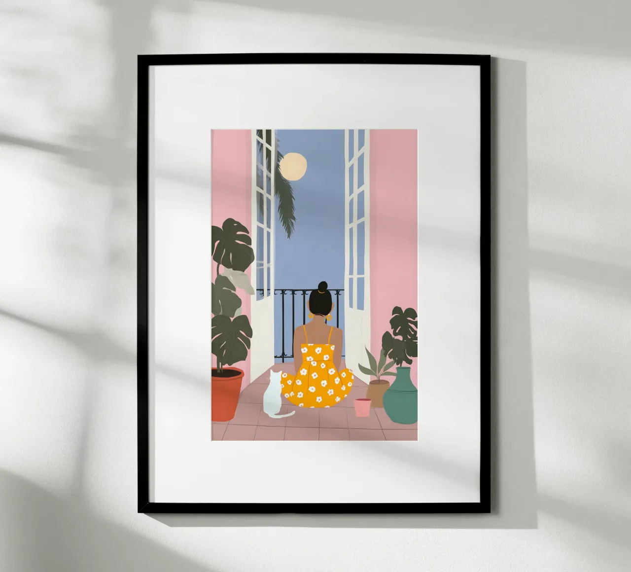 Moonlight Pause poster van Vibrant Berry Studio