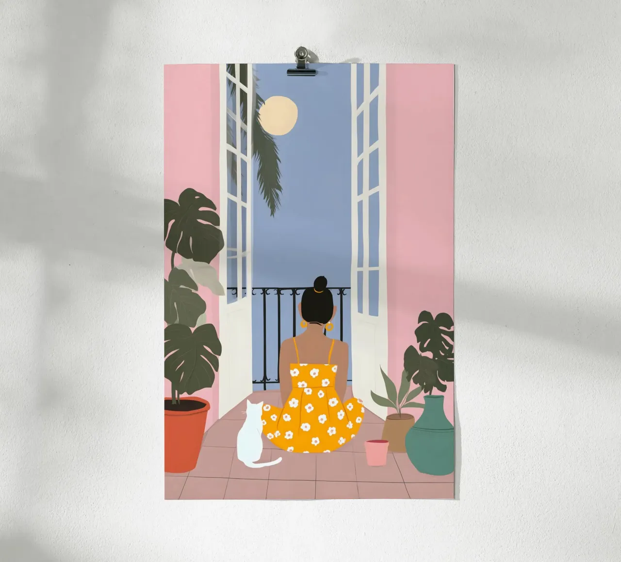 Moonlight Pause poster van Vibrant Berry Studio