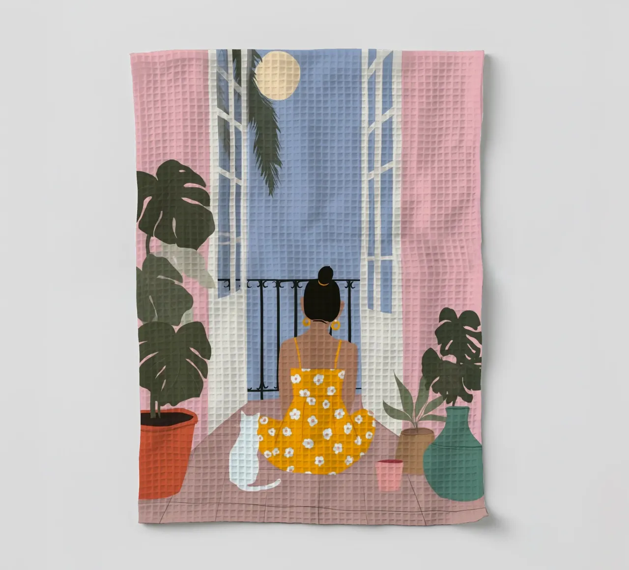 Moonlight Pause torchon de Vibrant Berry Studio