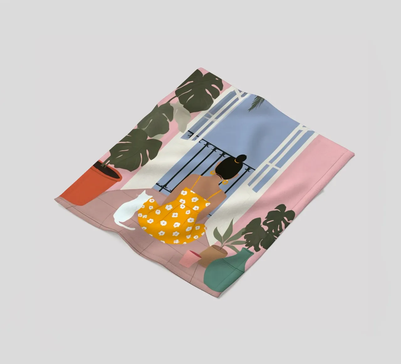 Moonlight Pause Fleecedecke von Vibrant Berry Studio