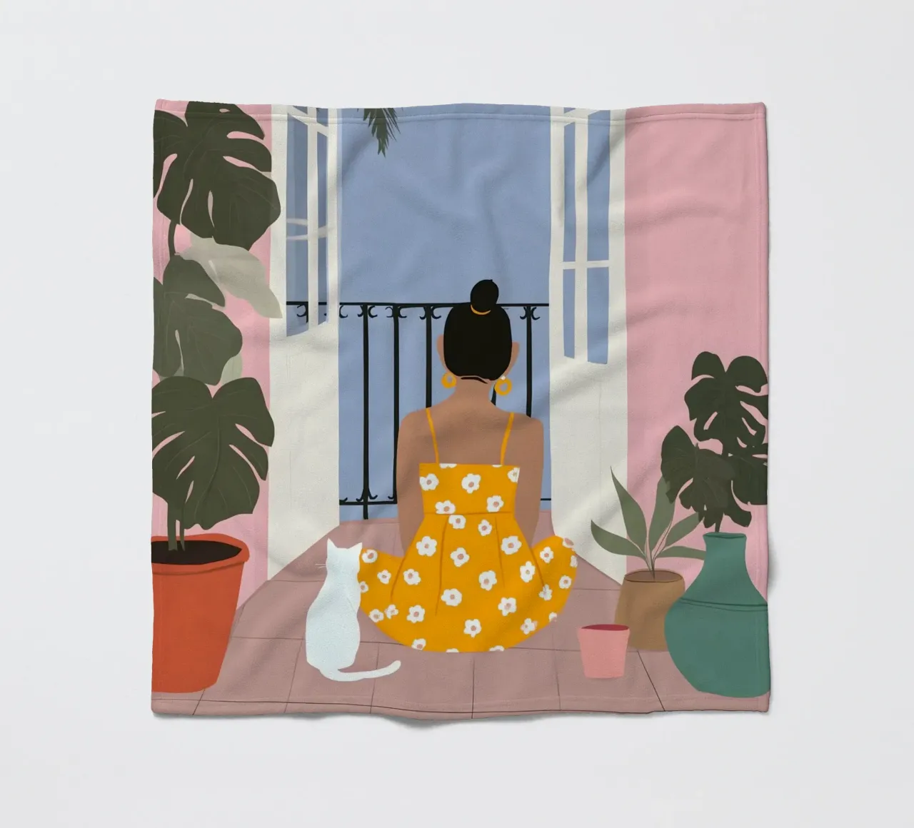 Moonlight Pause Fleecedecke von Vibrant Berry Studio