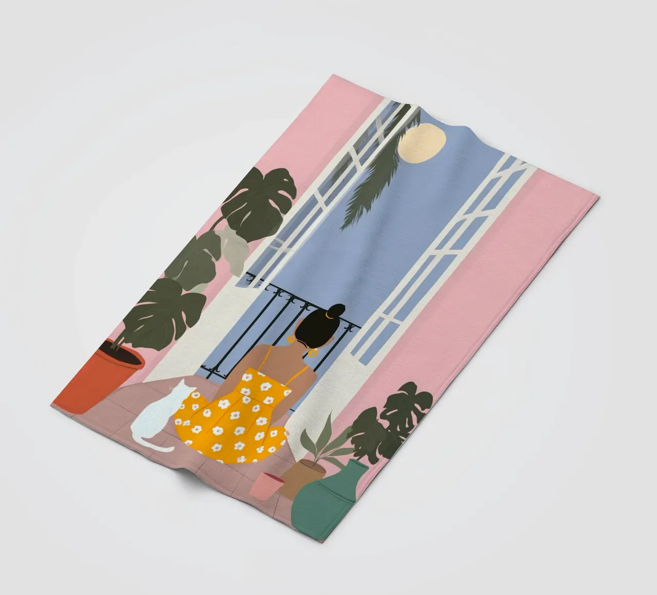 Moonlight Pause Fleecedecke von Vibrant Berry Studio