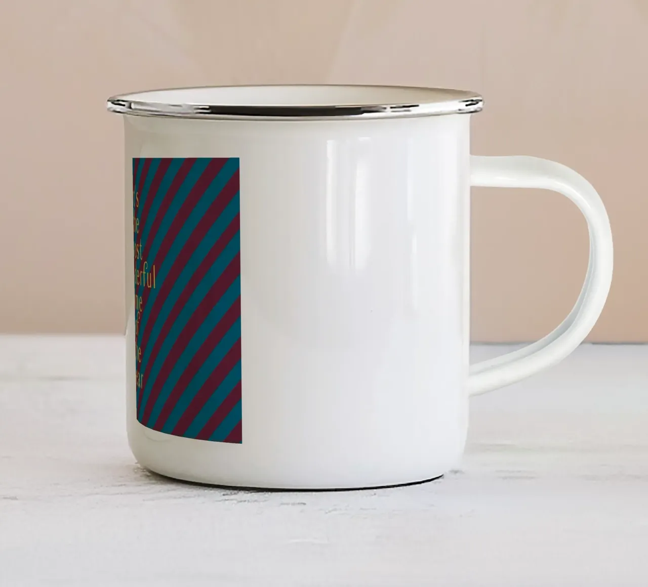 The Most Wonderful Time - Winter tazza in smalto da DesigndN Christmassy