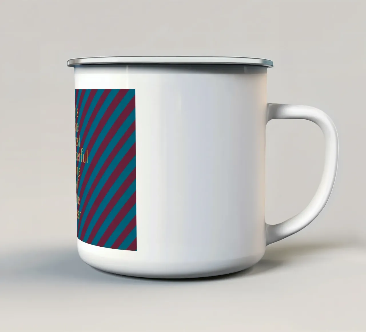 The Most Wonderful Time - Winter tazza in smalto da DesigndN Christmassy