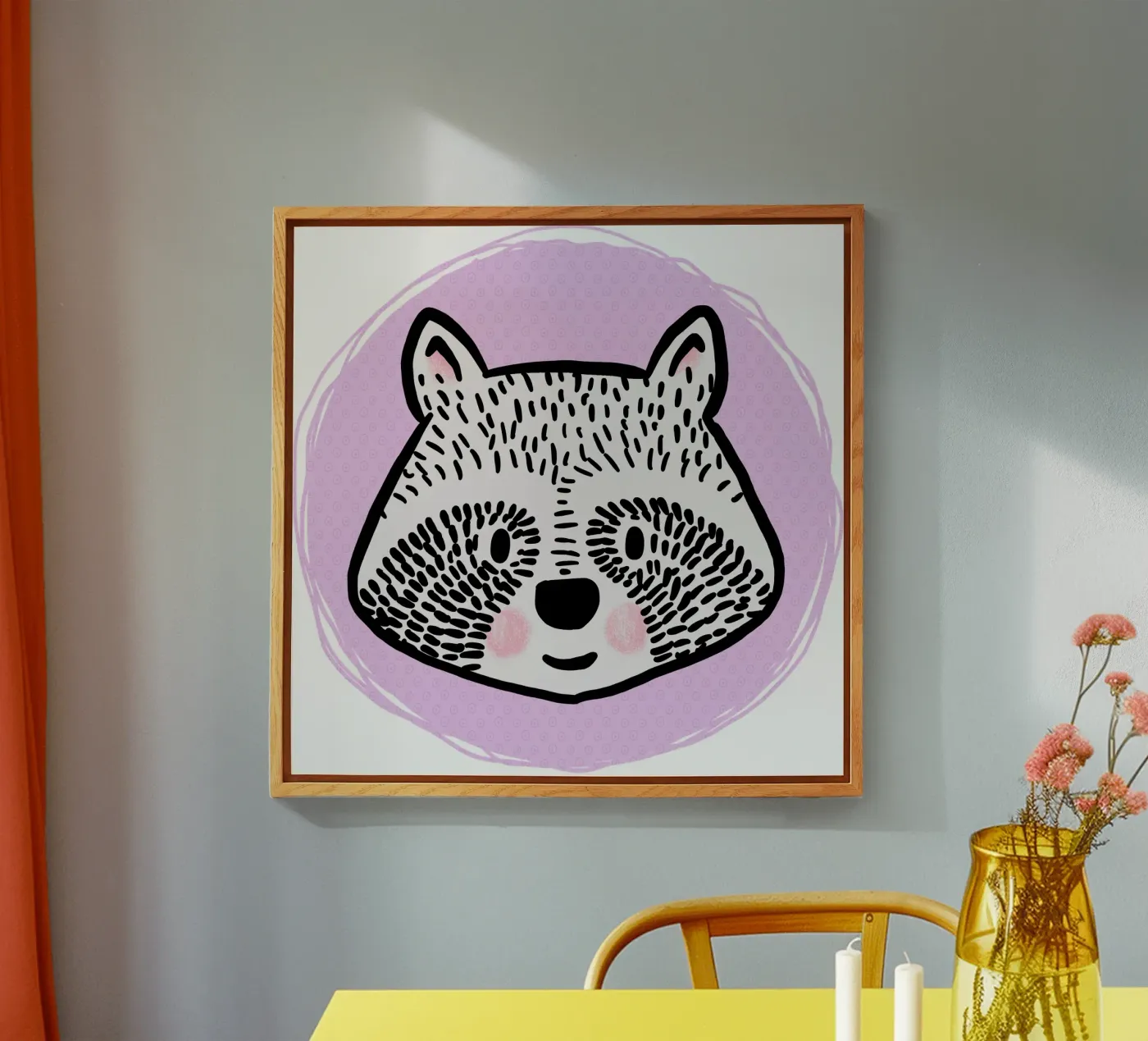 Raccoon Acryl-Glas von miriamkross-kids