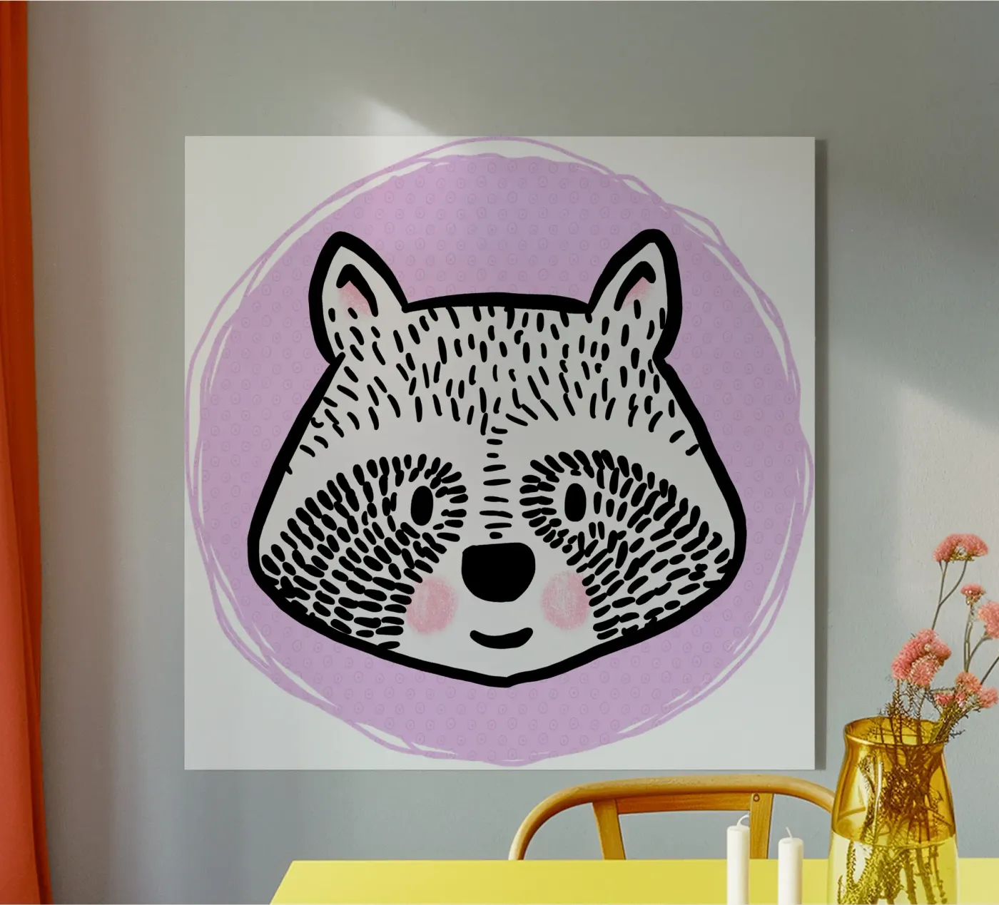 Raccoon Acryl-Glas von miriamkross-kids
