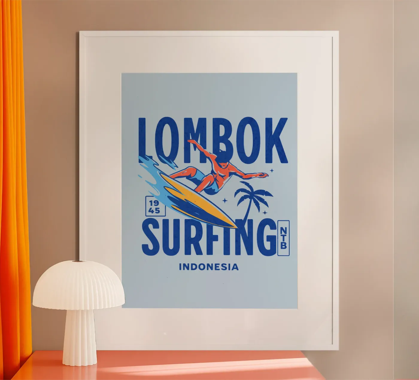 Lombok Surf NTB poster da Gunawan Rb
