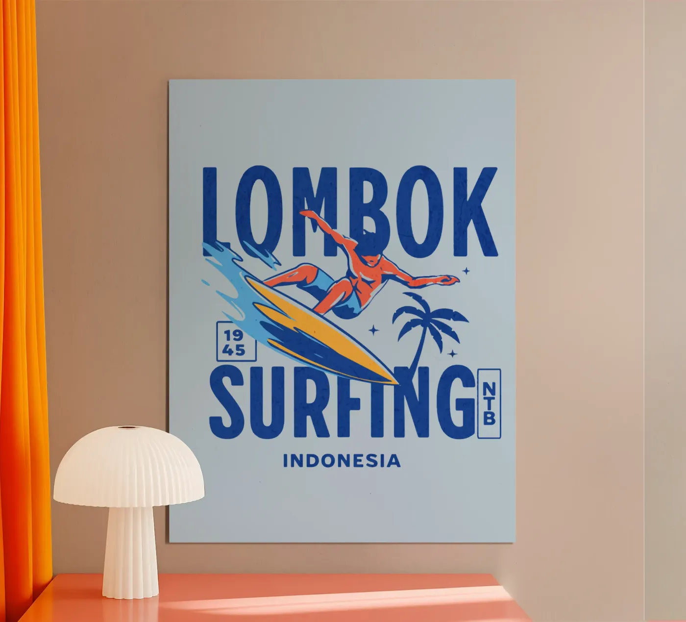 Lombok Surf NTB poster da Gunawan Rb