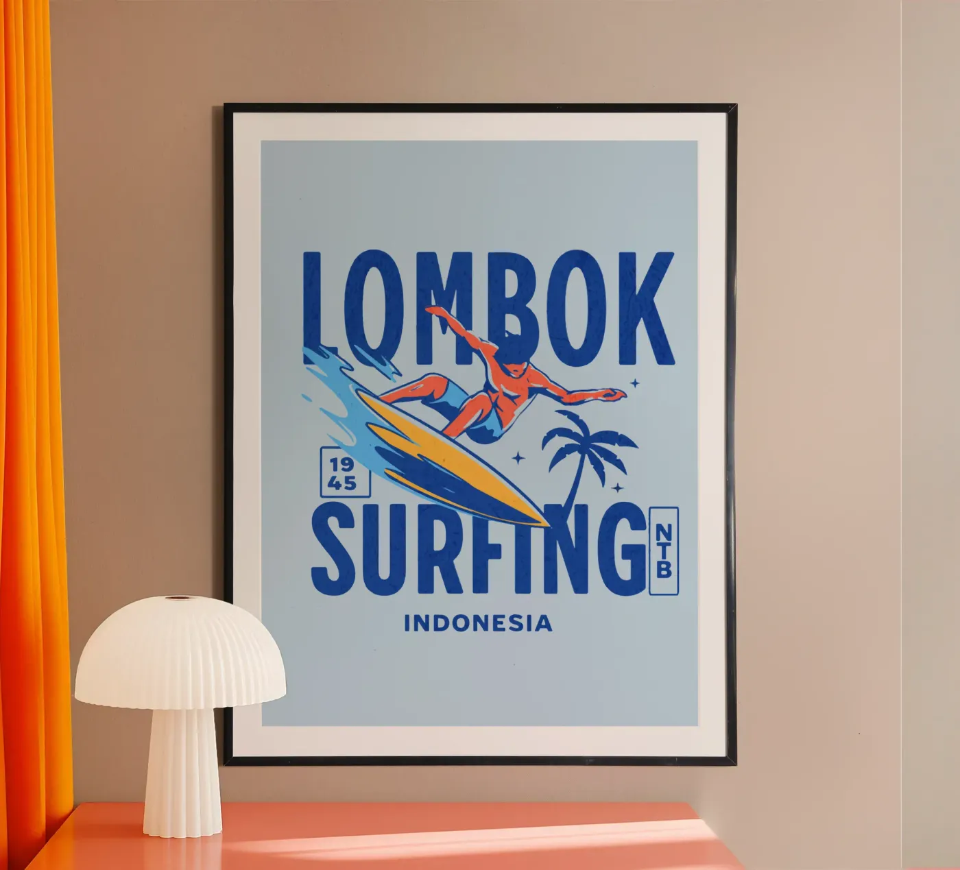 Lombok Surf NTB poster da Gunawan Rb