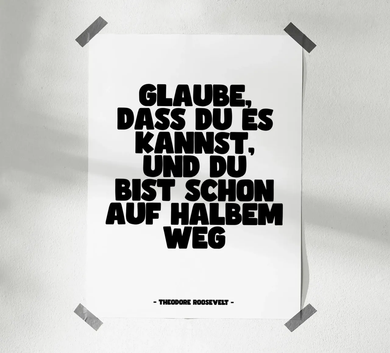 Affiche citation " Believe that you can, and you ... poster de Wall of Words