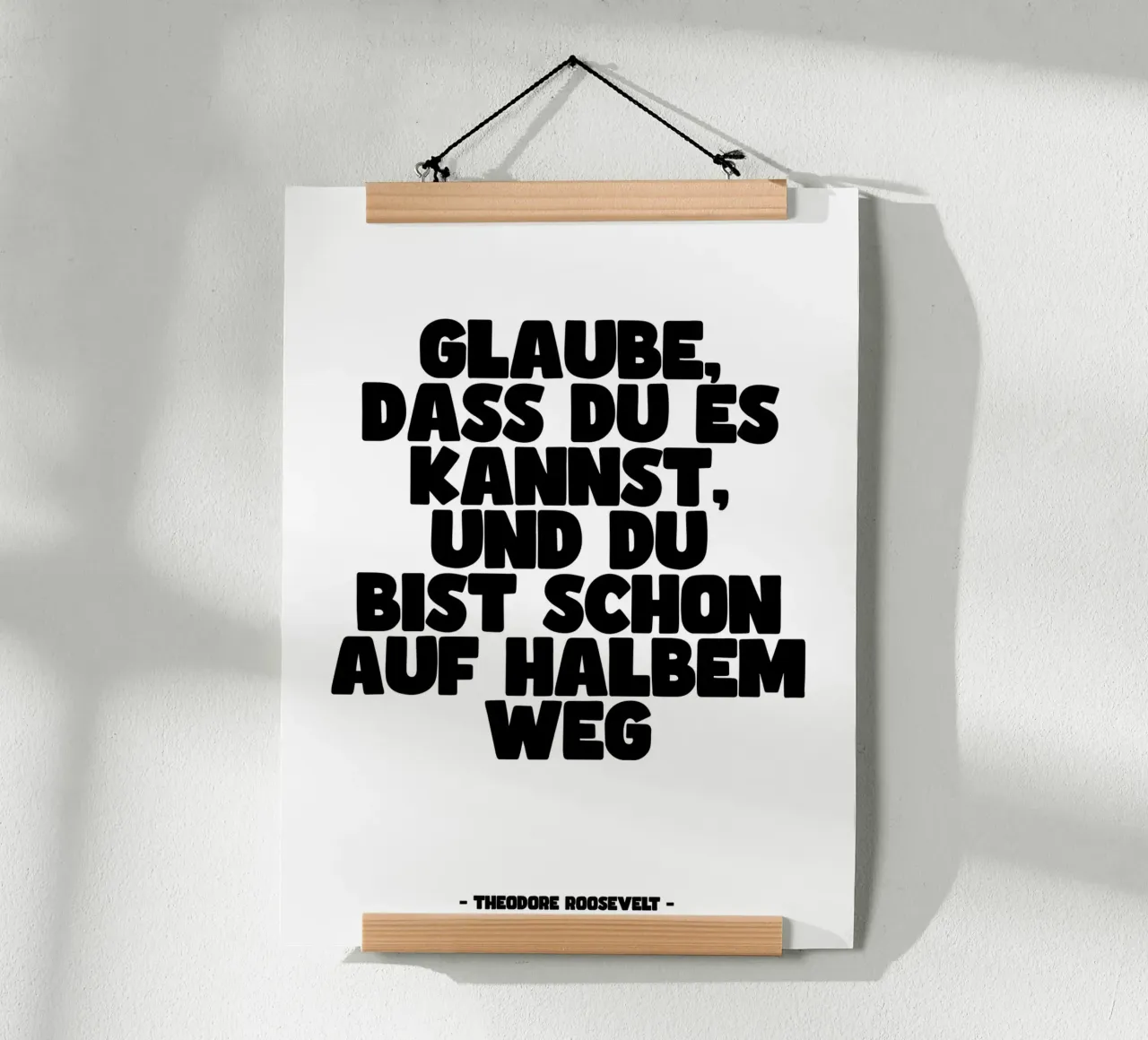 Affiche citation " Believe that you can, and you ... poster de Wall of Words