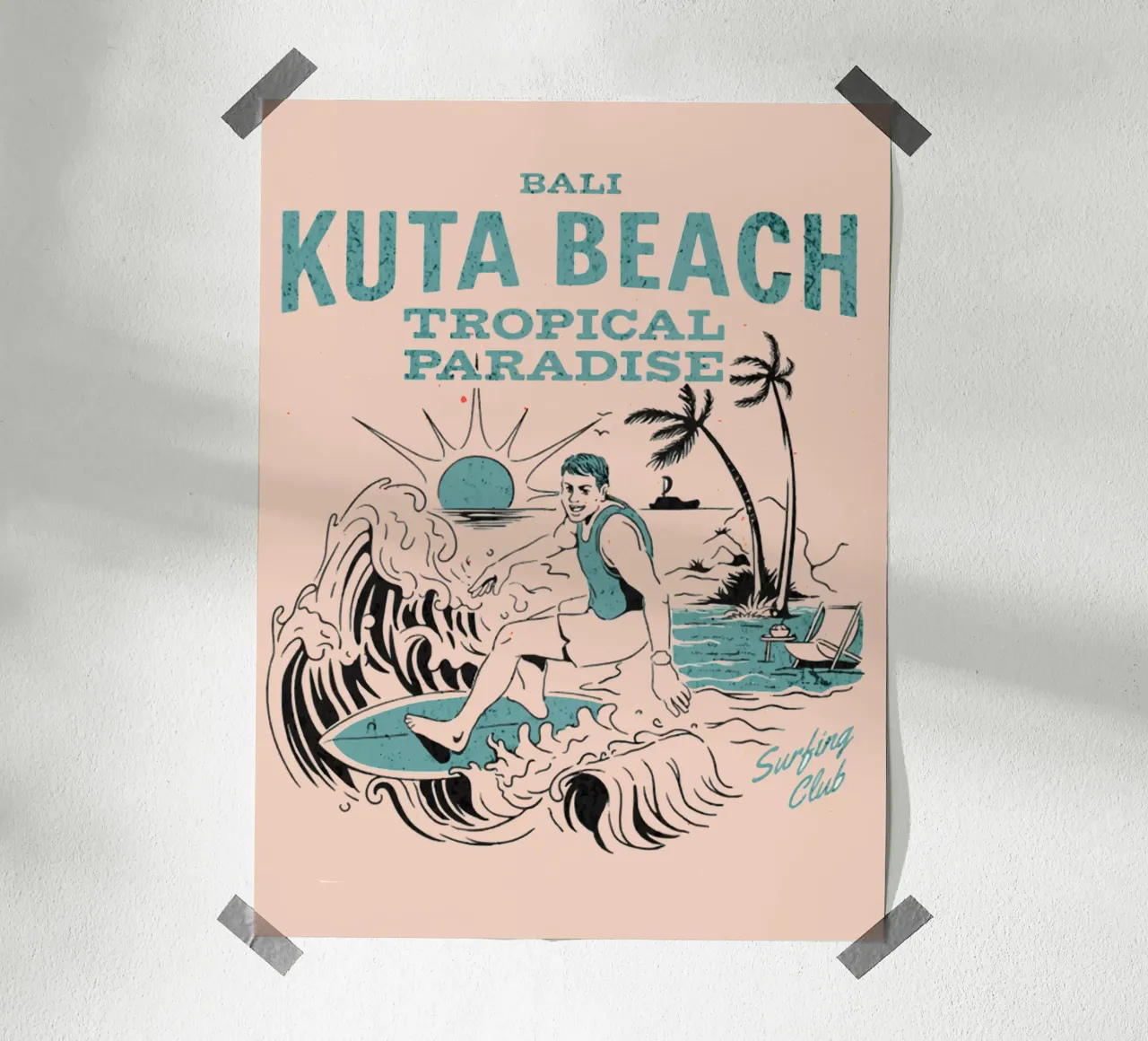 Bali Spiaggia di Kuta poster da Gunawan Rb