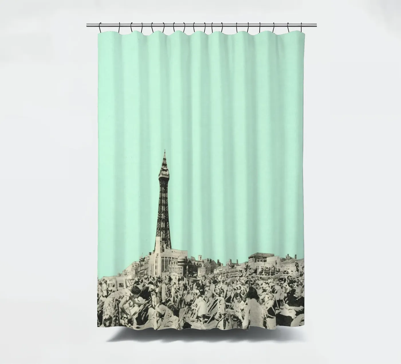 Blackpool Duschvorhang von Cassia Beck Collage