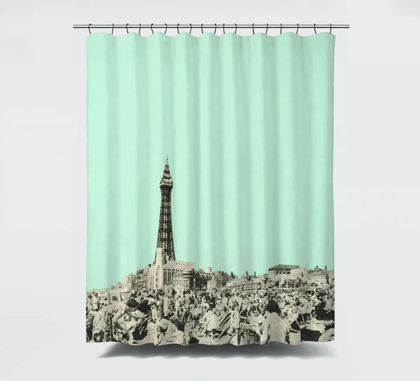 Blackpool Duschvorhang von Cassia Beck Collage