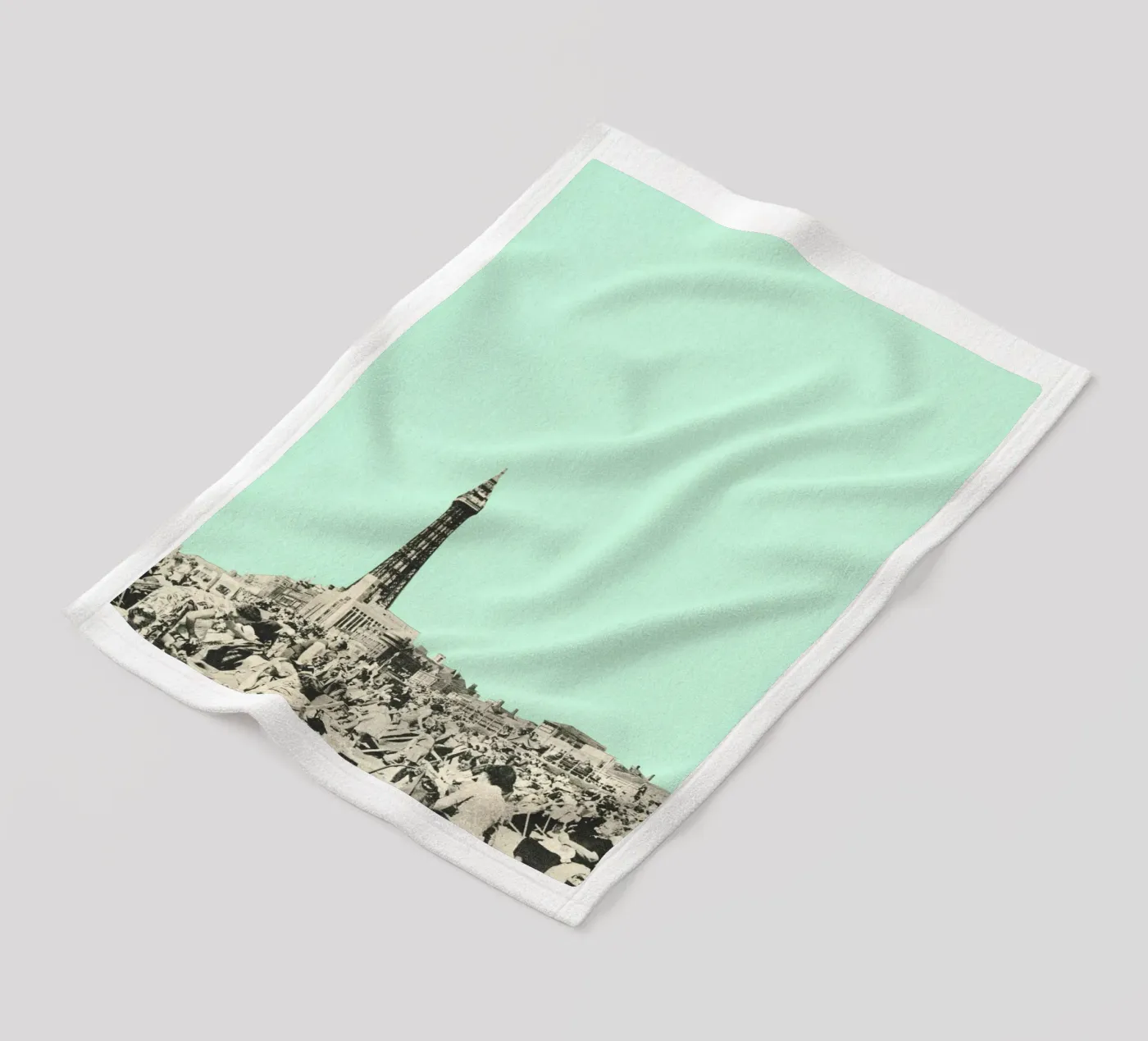 Blackpool Fleecedecke von Cassia Beck Collage