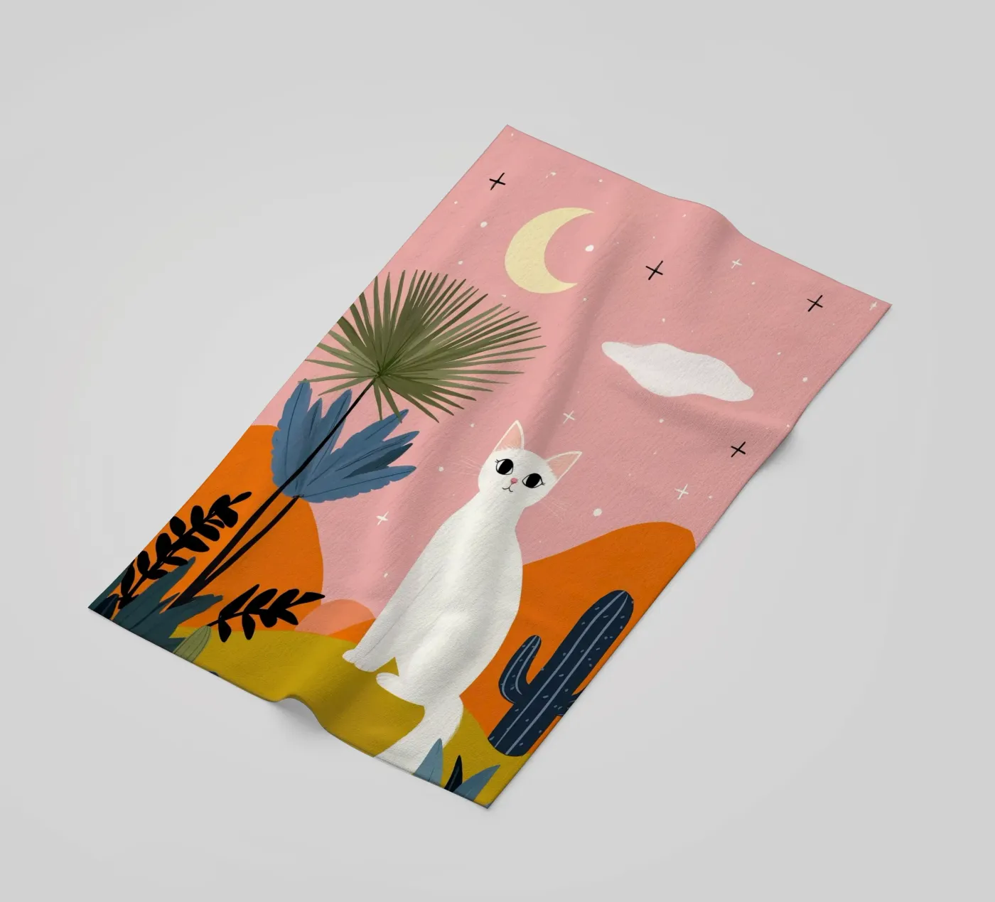 Moonlight Cat telo mare da Vibrant Berry Studio