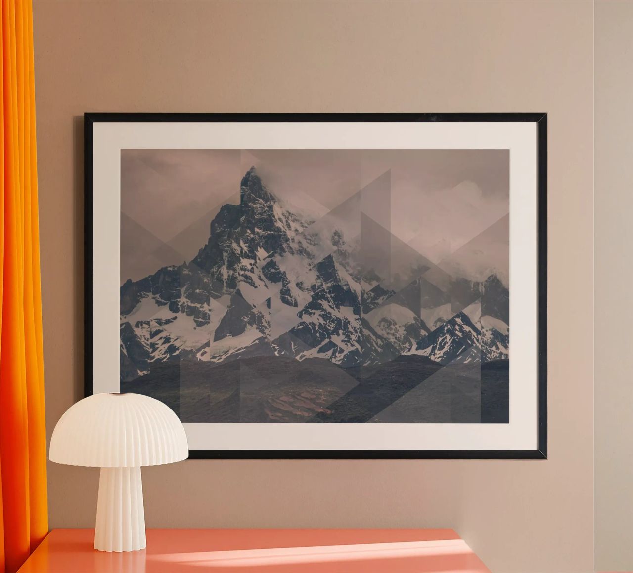 Mania Landscapes Scattered 1 Puerto Natales (Chile) poster by Mania Print Collection