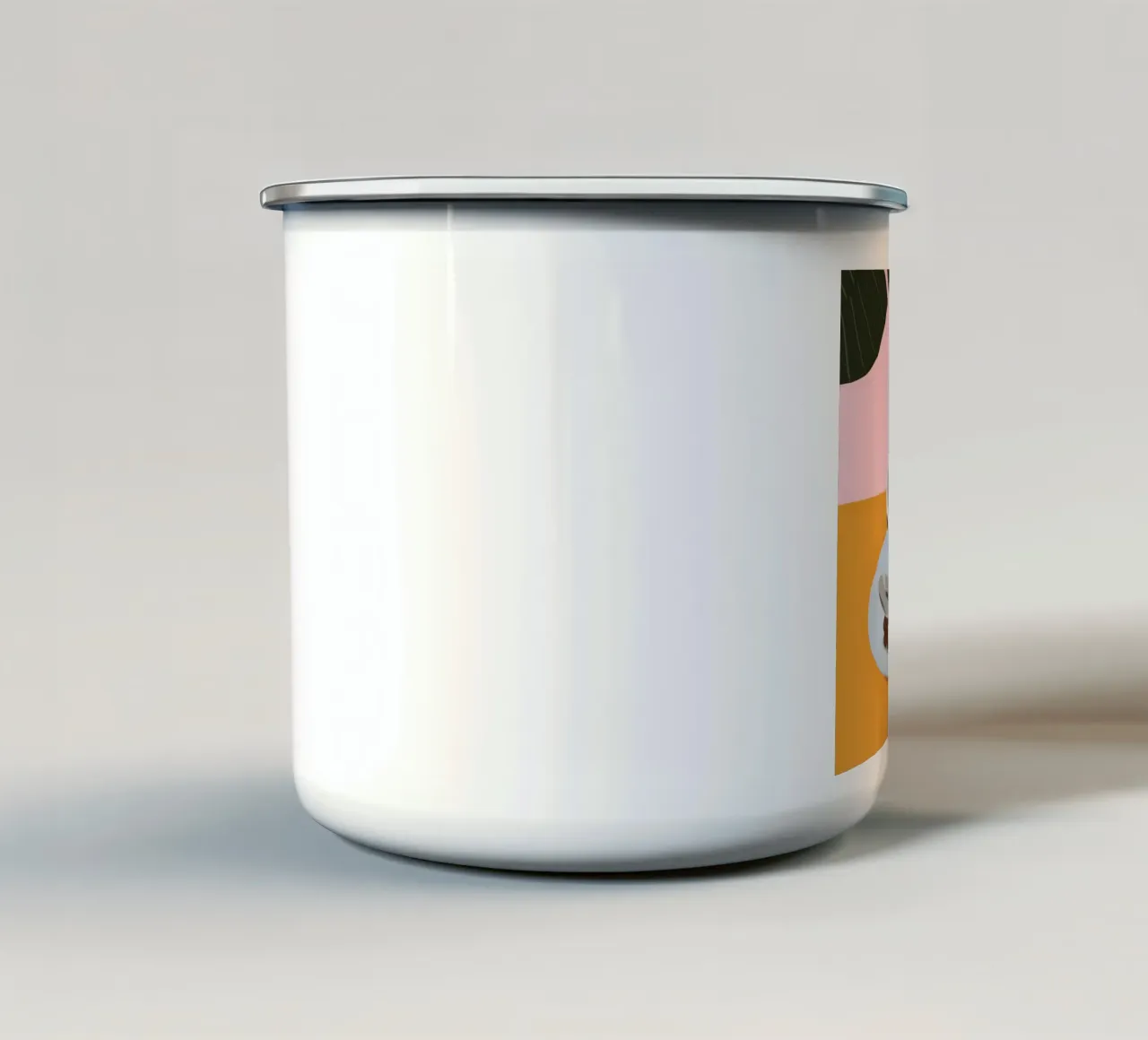 Palm Coffee Break tazza in smalto da Vibrant Berry Studio