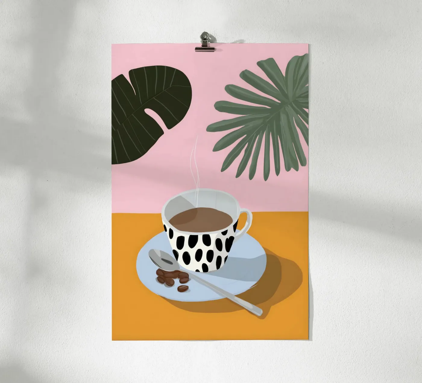 Palm Coffee Break poster da Vibrant Berry Studio