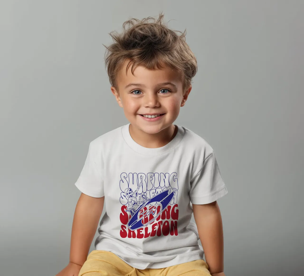 Scheletro da surf t-shirt bambini da Gunawan Rb