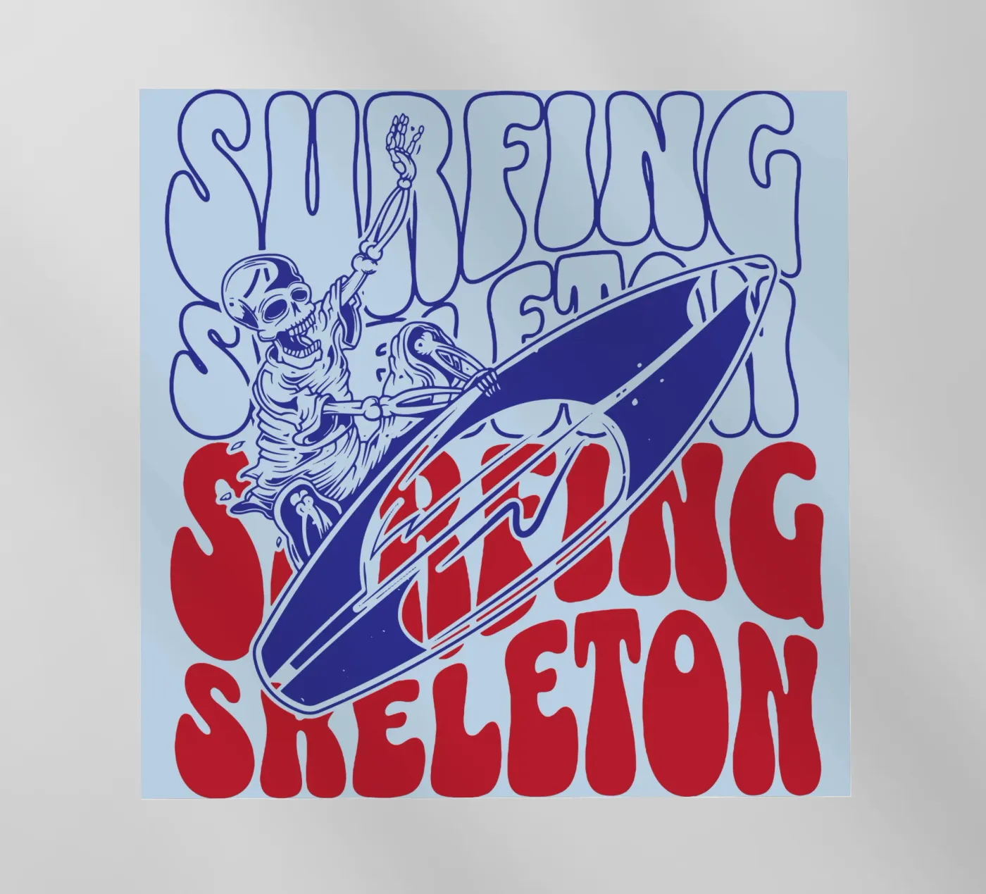Surfing Skeleton pellicola backlit da Gunawan Rb