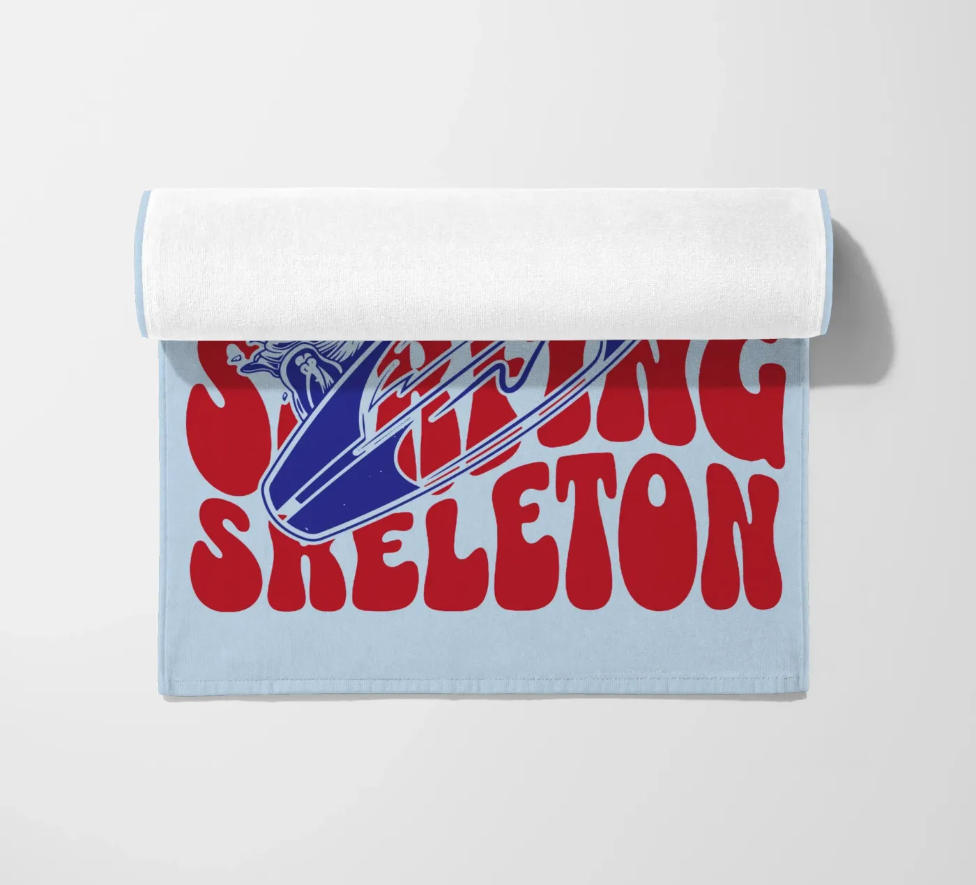 Surfing Skeleton beach towel by Gunawan Rb