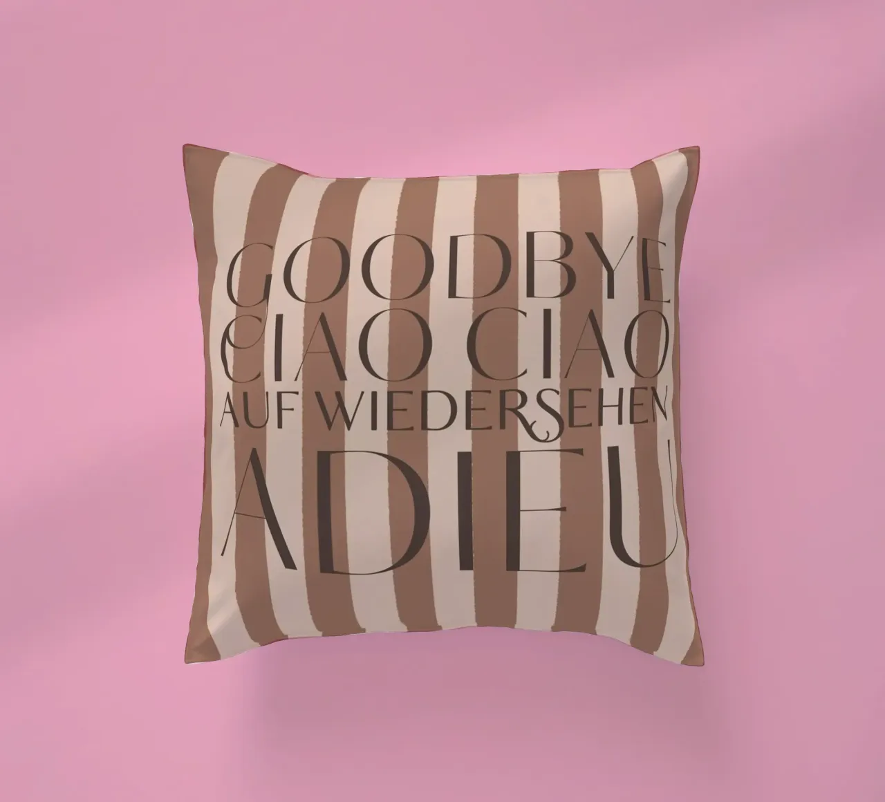 Addio 2025 - Goodbye Ciao Ciao Auf Wiedersehen Adieu cuscino da DesigndN Christmassy