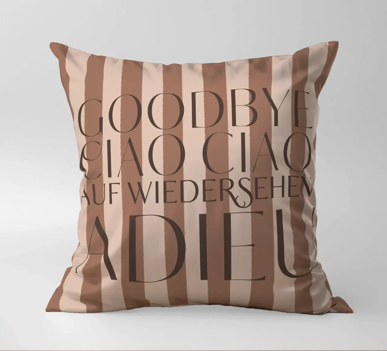 Addio 2025 - Goodbye Ciao Ciao Auf Wiedersehen Adieu cuscino da DesigndN Christmassy