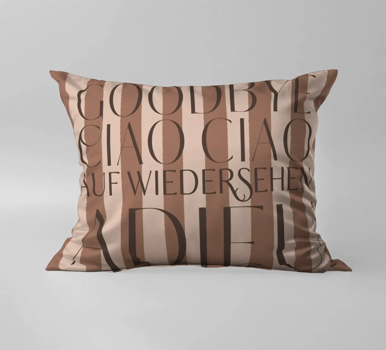 Addio 2025 - Goodbye Ciao Ciao Auf Wiedersehen Adieu cuscino da DesigndN Christmassy