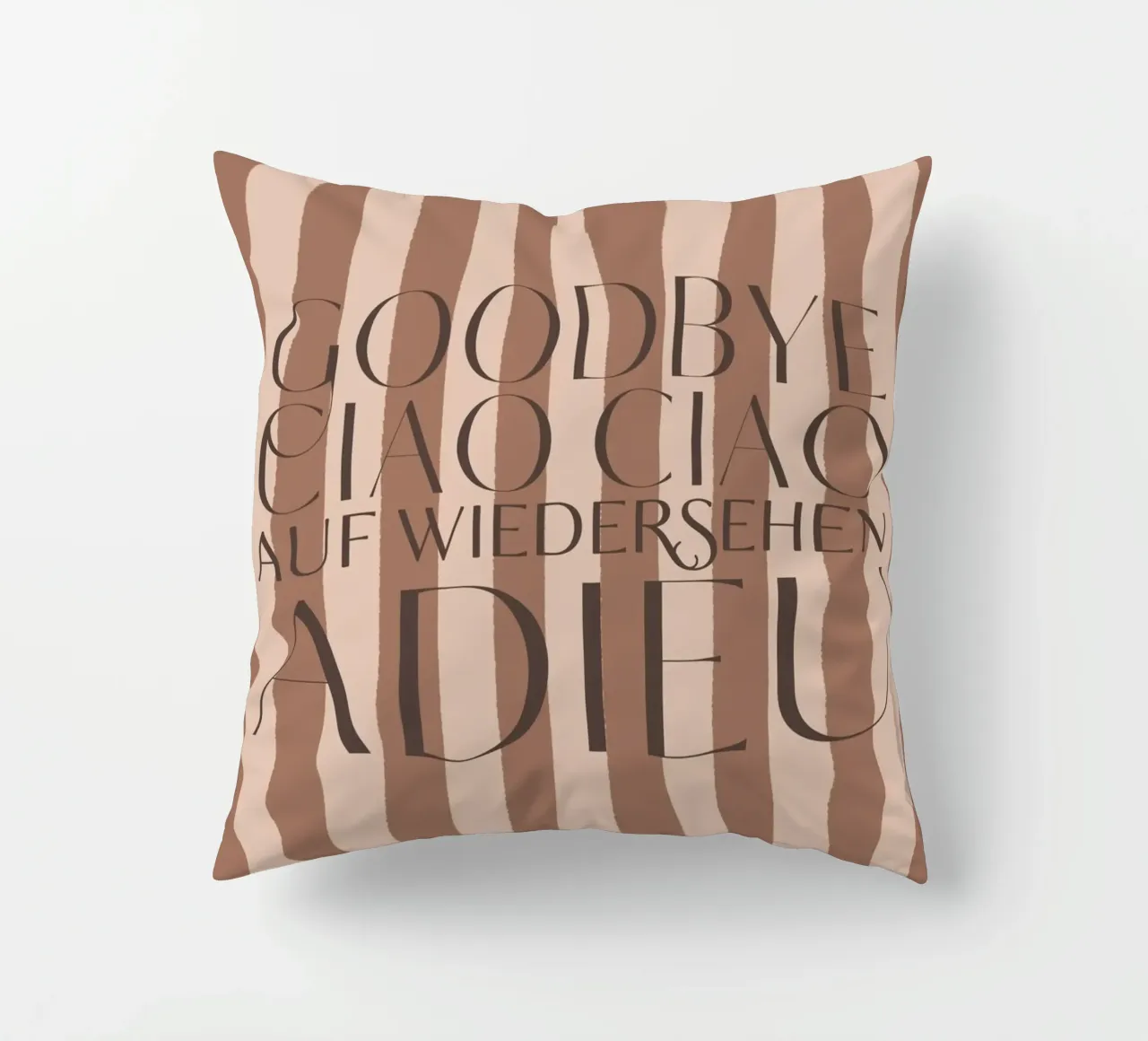 Addio 2025 - Goodbye Ciao Ciao Auf Wiedersehen Adieu cuscino da DesigndN Christmassy