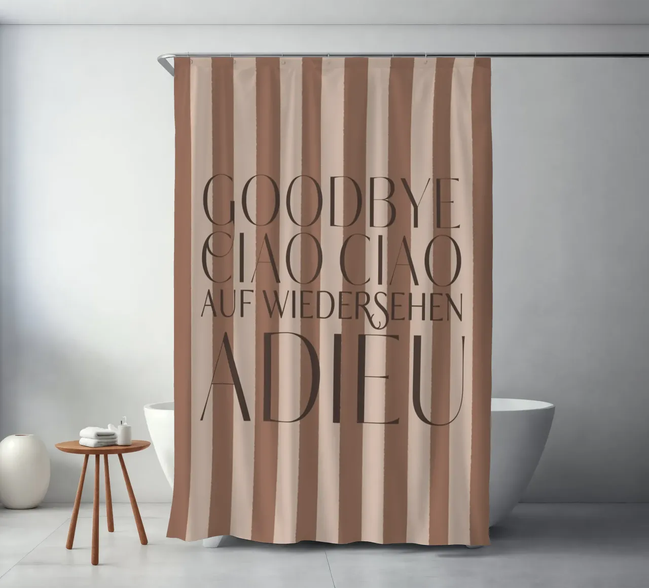 Addio 2025 - Goodbye Ciao Ciao Auf Wiedersehen Adieu tenda da doccia da DesigndN Christmassy