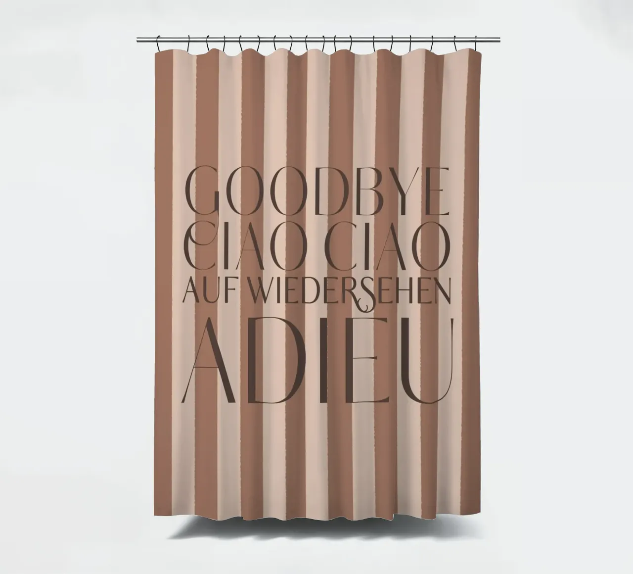 Addio 2025 - Goodbye Ciao Ciao Auf Wiedersehen Adieu tenda da doccia da DesigndN Christmassy