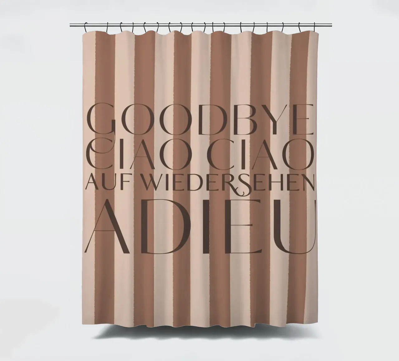 Addio 2025 - Goodbye Ciao Ciao Auf Wiedersehen Adieu tenda da doccia da DesigndN Christmassy