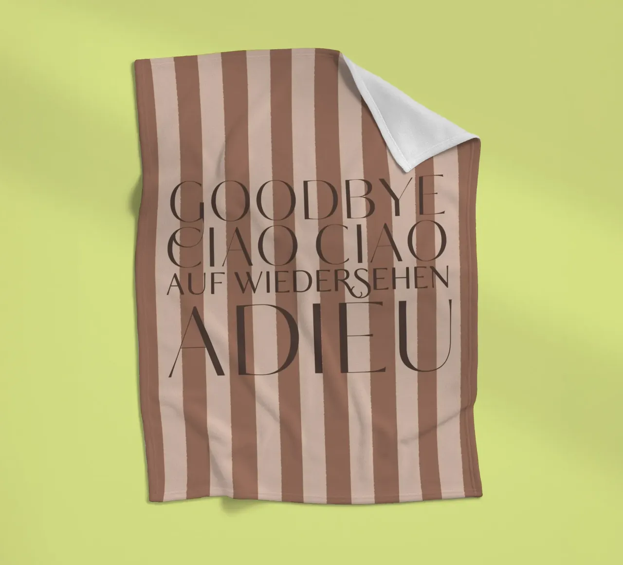 Addio 2025 - Goodbye Ciao Ciao Auf Wiedersehen Adieu coperta in pile da DesigndN Christmassy