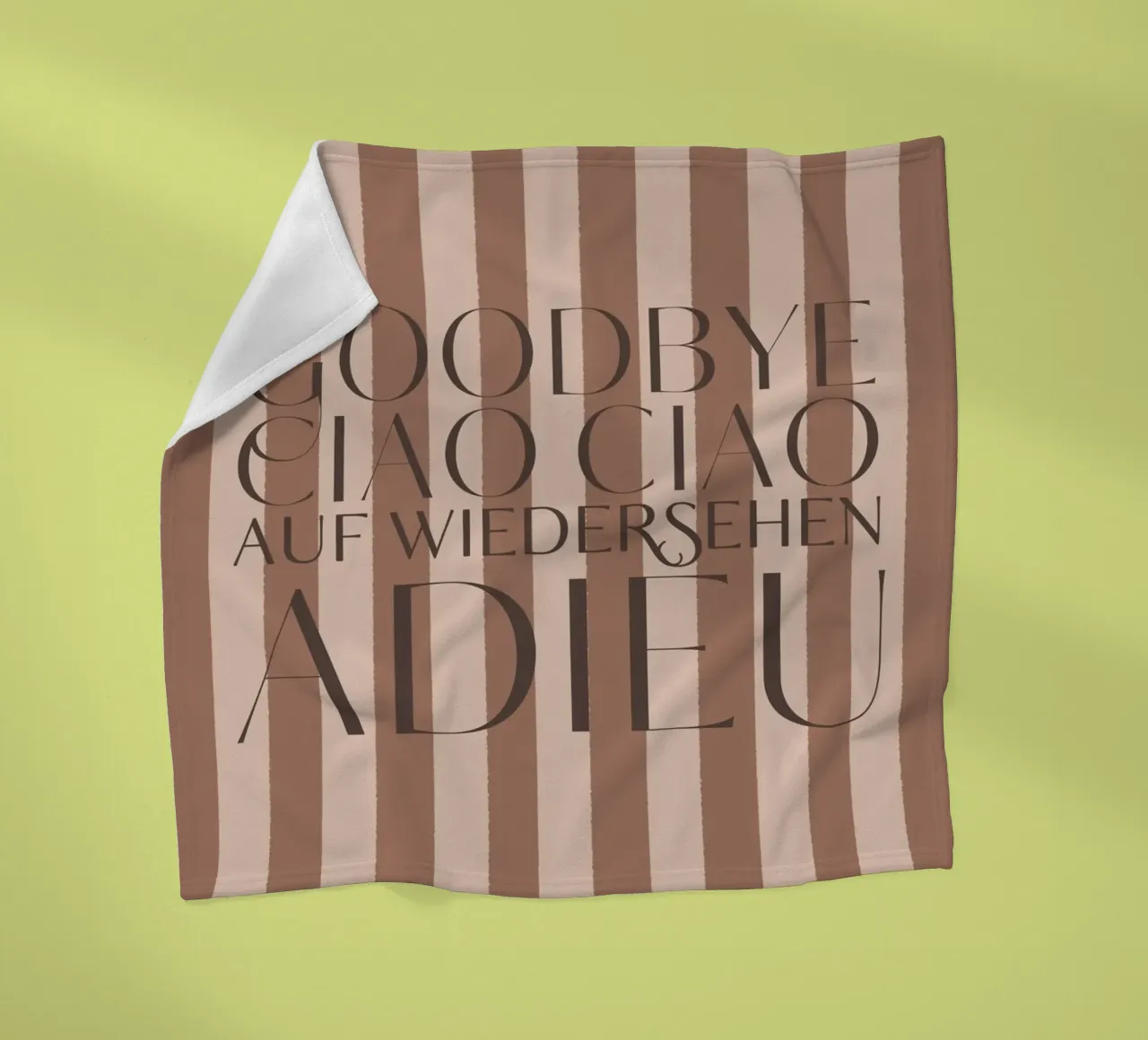 Addio 2025 - Goodbye Ciao Ciao Auf Wiedersehen Adieu coperta in pile da DesigndN Christmassy