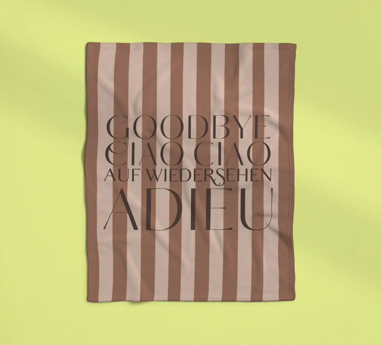 Addio 2025 - Goodbye Ciao Ciao Auf Wiedersehen Adieu coperta in pile da DesigndN Christmassy