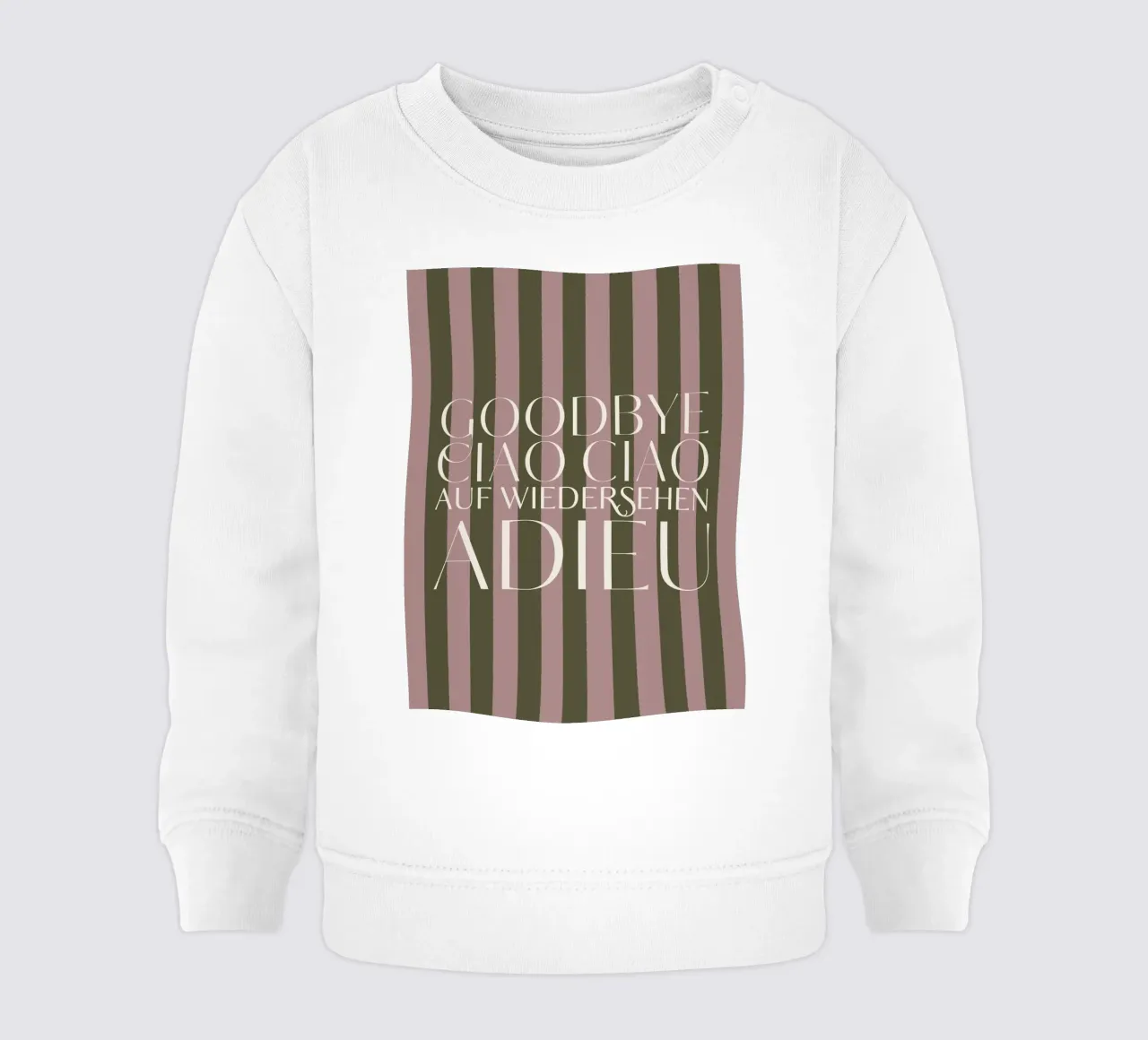 Addio 2025 - Goodbye Ciao Ciao Auf Wiedersehen Adieu felpa neonato da DesigndN Christmassy